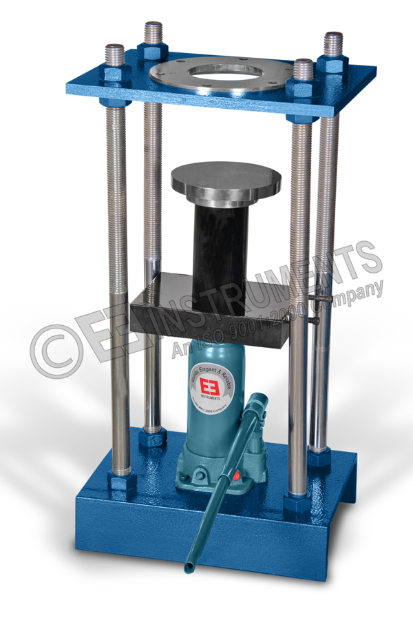UNIVERSAL EXTRACTOR FRAME - HAND OPERATED HYDRULIC - TO EXTRACT SOIL SPECIMEN FROM CBR, MARSHAL, PROCTOR, CORE CUTTER MOULD ETC.